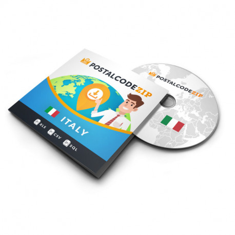 Italien, Komplet premium datasæt med placeringsdatabase